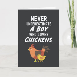 Cute Chicken Cards For Baby Boys Kids Animal Lover Kaart
