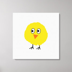 Cute Chicken cartoon Canvas Afdruk