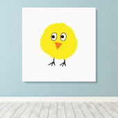 Cute Chicken cartoon Canvas Afdruk (Insitu (Houten vloer))