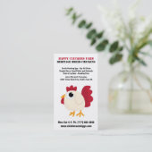 Cute Chicken Cartoon Egg of Poultry Boerderij Visitekaartje (Staand voorkant)