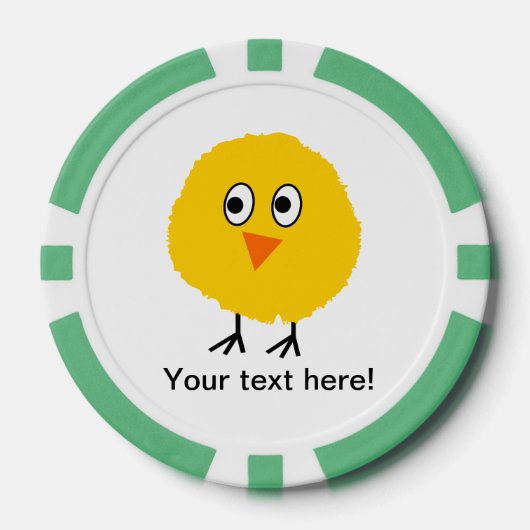 Cute Chicken cartoon Pokerchips (Voorkant)