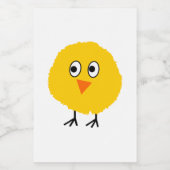 Cute Chicken cartoon Voedselcontainer Etiket (Enkel label)