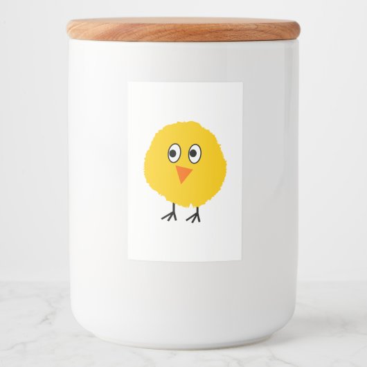 Cute Chicken cartoon Voedselcontainer Etiket (Voorkant)