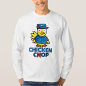 Cute Chicken Cop Design Mannen T-Shirt (Voorkant)