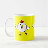 Cute Chicken Dance - White en Yellow Koffiemok (Links)