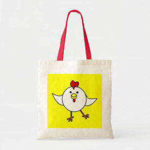 Cute Chicken Dance - White en Yellow Tote Bag