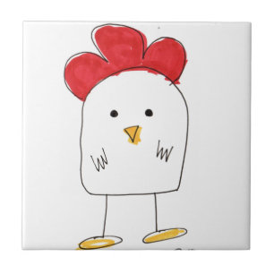 Cute Chicken Dolby Doodle Tegeltje