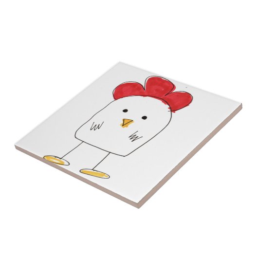 Cute Chicken Dolby Doodle Tegeltje (Zijkant)