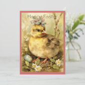 Cute Chicken Easter Eggs Forest Feestdagenkaart (Staand voorkant)