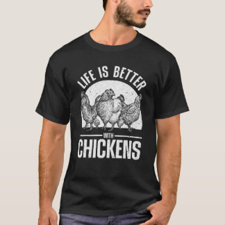Cute Chicken Farmer Whispere mannen T-shirt