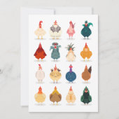 Cute Chicken Feestdagenkaart (Voorkant)