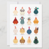 Cute Chicken Feestdagenkaart (Voorkant)