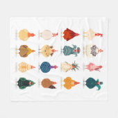Cute Chicken Fleece Deken (Voorkant (Horizontaal))