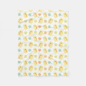 Cute Chicken & Flowers Pattern Fleece Deken (Voorkant)