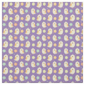 Cute Chicken & Flowers Pattern Stof (Swatch)