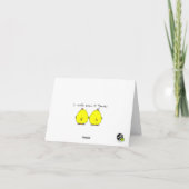 Cute Chicken Hartelijk dank Bedankkaart (Achterkant)