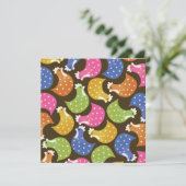 Cute Chicken Hens Night Bachelorette Party Invite Kaart (Staand voorkant)