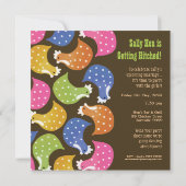 Cute Chicken Hens Night Bachelorette Party Invite Kaart (Achterkant)