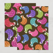 Cute Chicken Hens Night Bachelorette Party Invite Kaart (Voorkant / Achterkant)