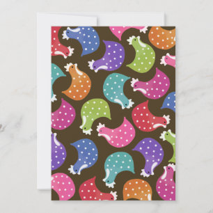 Cute Chicken Hens Night Bachelorette Party Invite Kaart