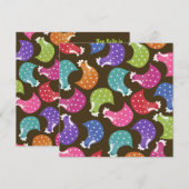 Cute Chicken Hens Night Bachelorette Party Invite Kaart (Voorkant / Achterkant)