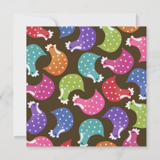 Cute Chicken Hens Night Bachelorette Party Invite Kaart (Voorkant)