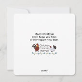 Cute Chicken Holiday Card Feestdagenkaart (Achterkant)