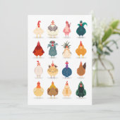 Cute Chicken Kaart (Staand voorkant)
