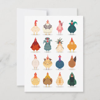 Cute Chicken Kaart