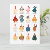 Cute Chicken Kaart (Staand voorkant)