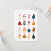 Cute Chicken Kaart (Voorkant / Achterkant in situ)