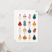 Cute Chicken Kaart (Voorkant / Achterkant in situ)