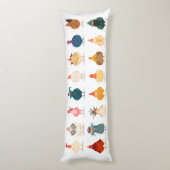 Cute Chicken Lichaamskussen (Achterkant (Verticaal))