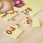 Cute chicken love you more customizable legpuzzel (Zijkant)
