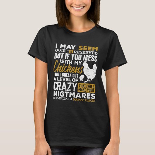 Cute Chicken Lover Farmer T-shirt (Voorkant)