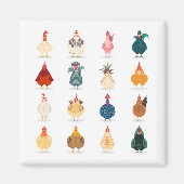 Cute Chicken Magneet (Voorkant)