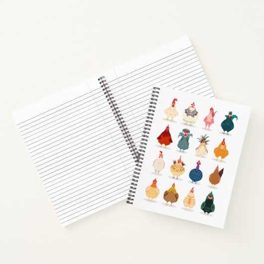 Cute Chicken Notitieboek (Binnen)