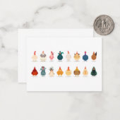 Cute Chicken Notitiekaartje (Voorkant / Achterkant in situ)