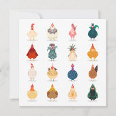 Cute Chicken Notitiekaartje (Voorkant)
