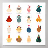 Cute Chicken Poster (Voorkant)