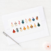 Cute Chicken Rechthoekige Sticker (Envelop)