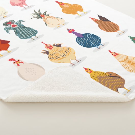 Cute Chicken Sherpa Deken (3/4)