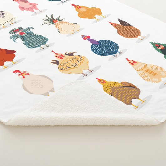 Cute Chicken Sherpa Deken (3/4)