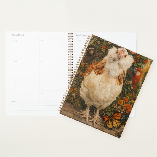 Cute Chicken Small Spiral Planner (Display)
