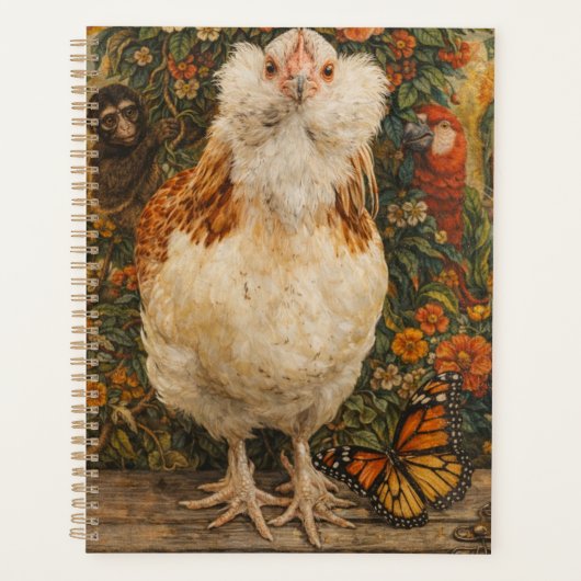 Cute Chicken Small Spiral Planner (Voorkant)