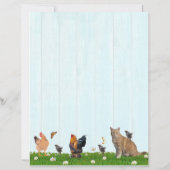 Cute Chicken Stationery - Added Cat on Back (Achterkant)