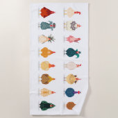 Cute Chicken Strandlaken (Voorkant)