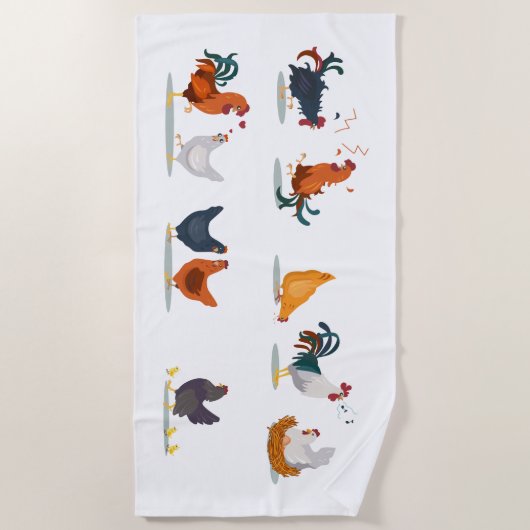 Cute Chicken Strandlaken (Voorkant)