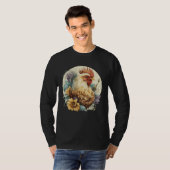 Cute Chicken Sunflower Chicken  Farm Animal T-shirt (Voorkant volledig)