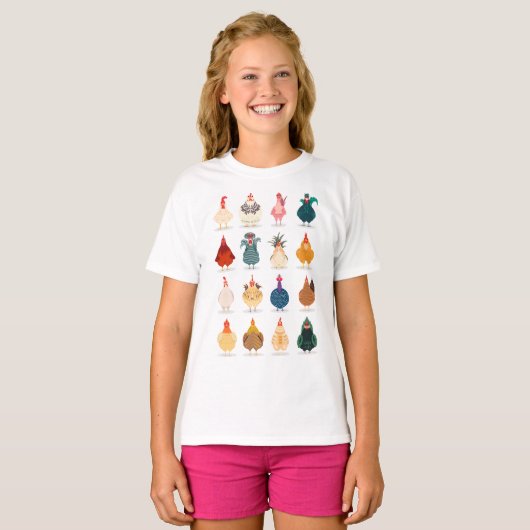 Cute Chicken T-shirt (Voorkant volledig)